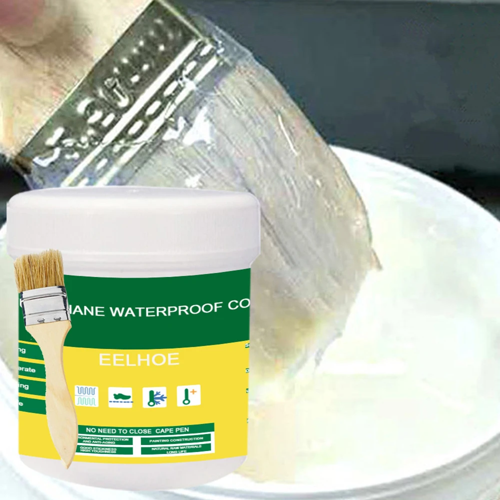 30/100/300g Revestimiento Impermeable Invisible Pasta Sellante Adhesivo de Poliuretano con Pincel Adhesivo de Reparación de Pegamento para el Hogar Techo del cuarto de Baño Imagen 1