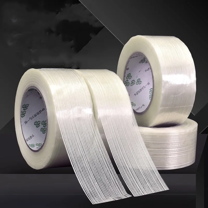 50M de la fibra de la cinta fuerte de fibra de vidrio cinta de alta resistencia a la temperatura no marca Industrial Fleje de Embalaje Fijo Sello de cinta Imagen 0