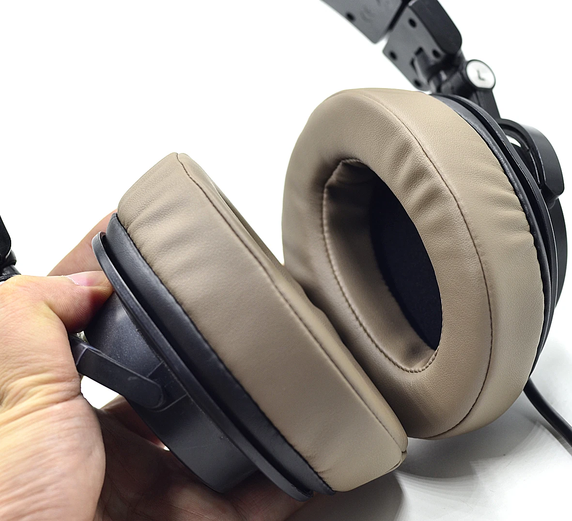 Nueva Actualización Potein de Cuero y Espuma de la Memoria de las almohadillas cojín Almohadillas para Audio technica M50 M50S M50X M40 M40S M40X auriculares Imagen 3