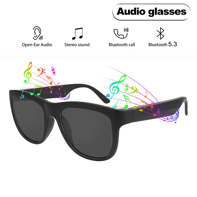 Vidrios inteligentes Bluetooth UV400 auricular inalámbrico de Juego de Gafas anti-azul retro de las gafas de sol son adecuados para Android teléfonos de Apple Imagen 0