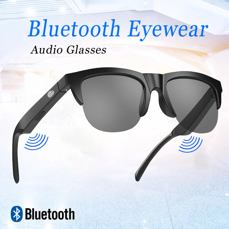 Vidrios inteligentes Bluetooth UV400 auricular inalámbrico de Juego de Gafas anti-azul retro de las gafas de sol son adecuados para Android teléfonos de Apple Imagen 2