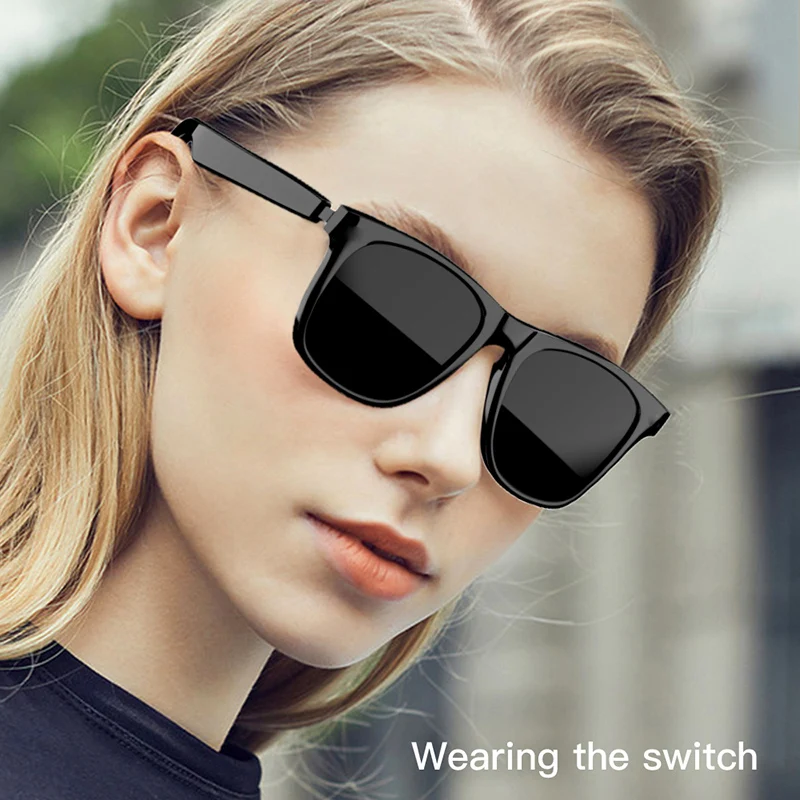 Vidrios inteligentes Bluetooth UV400 auricular inalámbrico de Juego de Gafas anti-azul retro de las gafas de sol son adecuados para Android teléfonos de Apple Imagen 5