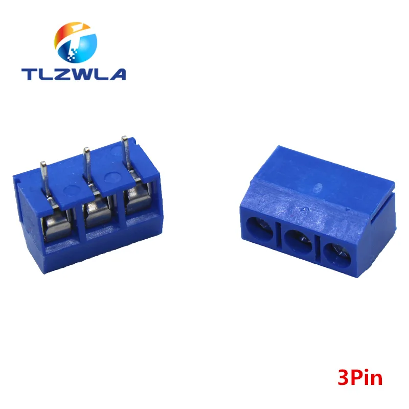 100PCS KF301-5.0-2P KF301-3P KF301-4P Echada de 5.0 mm Alfiler 2P 3P 4P Tornillo del PWB del Bloque de Terminales del Conector Azul Imagen 3