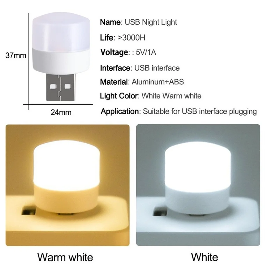 3 PC USB Luz LED Usb Lámpara de Protección para los Ojos la Luz de Lectura del Equipo Lámpara de Lectura Móvil de Carga de Energía Libro de Lámparas de Luz de la Noche Imagen 1