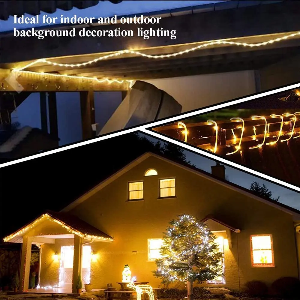 360 de la Ronda LED Neon Tira de Luz de 220V a 110V AC arco iris de la Lámpara del Tubo Impermeable Blanco del RGB Flexible Llevó Luces de la Cuerda de Navidad Decoración Imagen 5