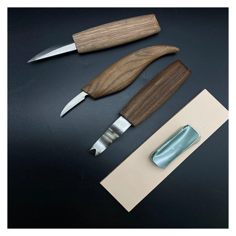 Cincel cuchillo de talla de madera DIY manual de tallado en madera, herramienta de talla de madera cuchillo para pelar la carpintería de la cuchara de la mano de la herramienta de trabajo Imagen 2