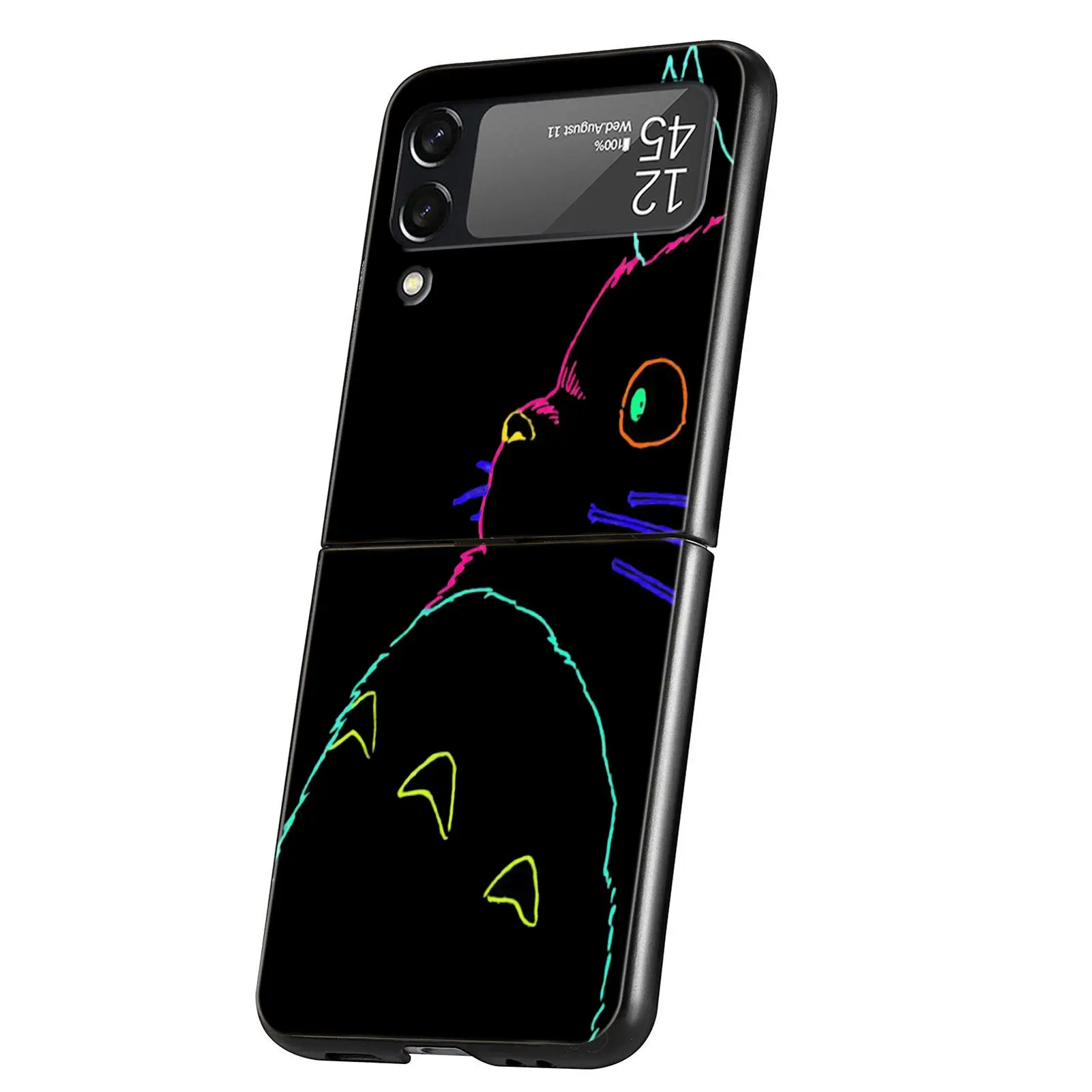 De lujo de Regalo de la caja del Teléfono Para Samsung Galaxy Z Flip 4 Veces Difícil de Shell Para Samsung Z Flip 3 5G Cubrir Lindo de Mi Vecino Totoro Ghibli Imagen 5