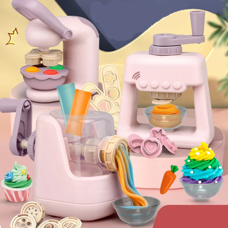 DIY Color de Barro de Fideos de la Máquina de Juego de Casa Pretender Juguete de Simulación de Cocina de Crema de Hielo de la Máquina Modelo de Conjunto de Plastilina Regalo para el Niño Imagen 0