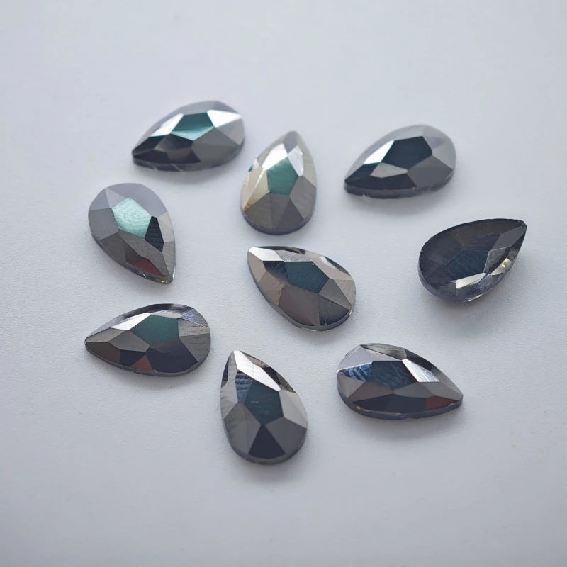 K9 50pcs/pack 7*10mm gota de Agua de la parte Posterior Plana de Uñas de diamante de imitación de Forma Especial los Cristales de Uñas de Arte de Piedras 3D Decoración Personalizada Imagen 2