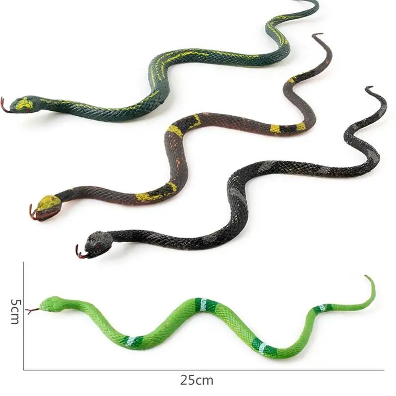 Los niños de Simulación de Rastreo de Animales Salvajes Modelo Complicado de Python de la serpiente de Cascabel Modelo de los Niños de la Novedad Lindo Juguete de la Serpiente Imagen 0