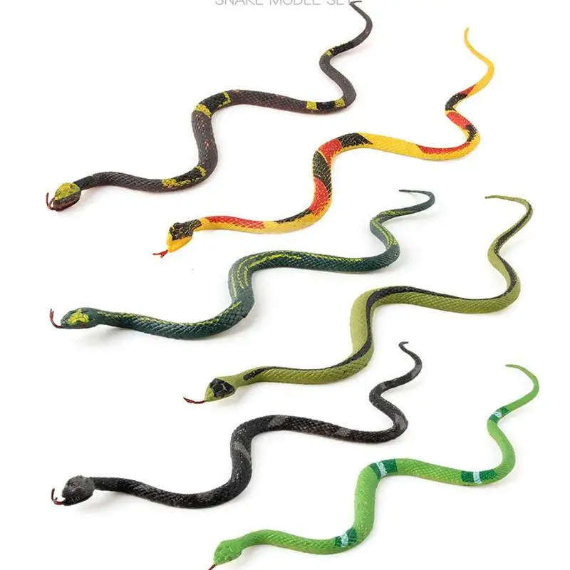 Los niños de Simulación de Rastreo de Animales Salvajes Modelo Complicado de Python de la serpiente de Cascabel Modelo de los Niños de la Novedad Lindo Juguete de la Serpiente Imagen 3