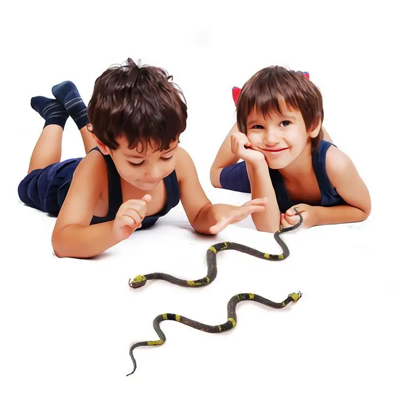 Los niños de Simulación de Rastreo de Animales Salvajes Modelo Complicado de Python de la serpiente de Cascabel Modelo de los Niños de la Novedad Lindo Juguete de la Serpiente Imagen 4