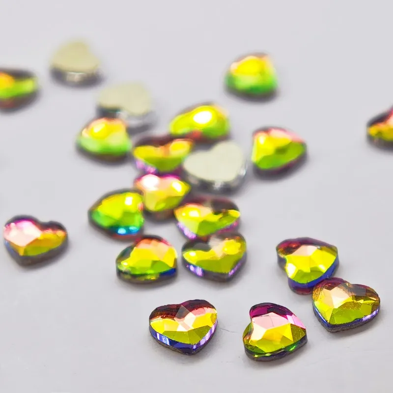 mayorista de 3 mm de Corazón Mini INS Caliente de la parte Posterior Plana de Uñas de diamante de imitación de Forma Especial los Cristales de Uñas de Arte de Piedras 3D Decoración Personalizada Imagen 5
