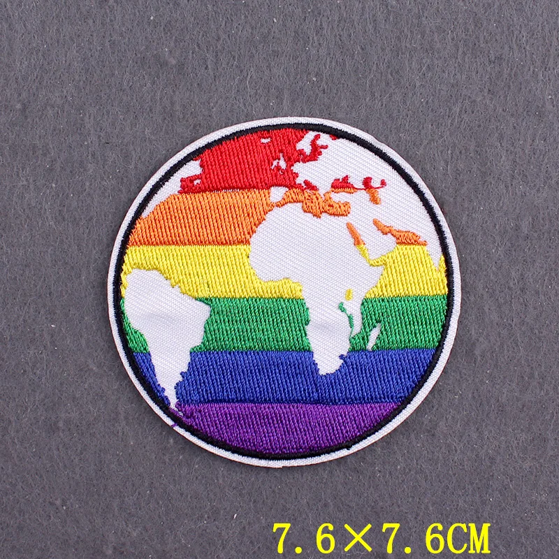 Parche bordado LGBT Parche Orgullo Gay Parches Para la Ropa Gancho Bucle Insignias Parche de Hierro en los Remiendos En la Ropa de Rayas Apliques Imagen 2