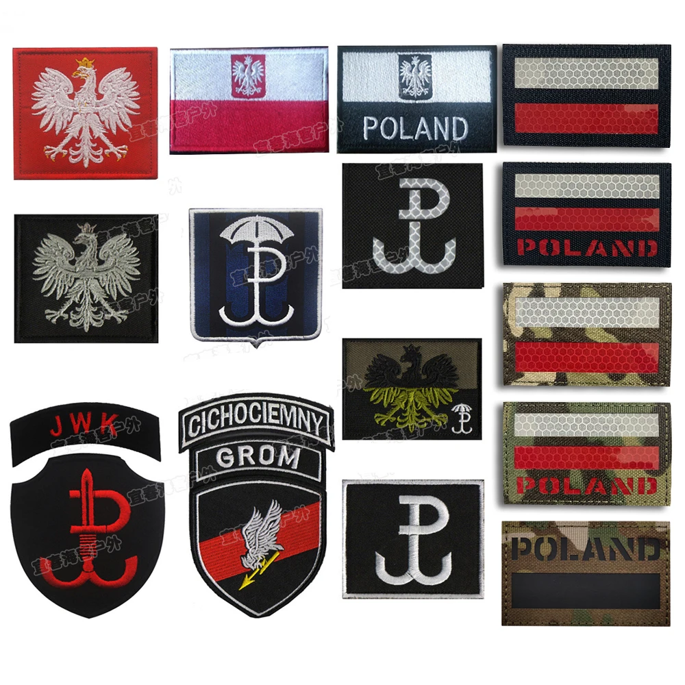 Polaco de Polonia Bandera Multicam de Infrarrojos IR Parche insignia de la mochila de Accesorios militar de los Parches Imagen 0