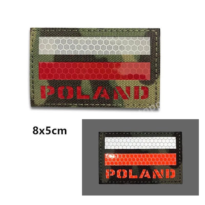 Polaco de Polonia Bandera Multicam de Infrarrojos IR Parche insignia de la mochila de Accesorios militar de los Parches Imagen 2