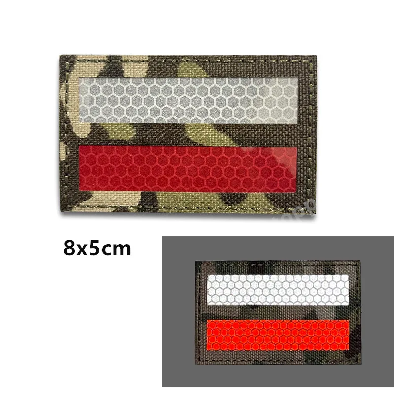 Polaco de Polonia Bandera Multicam de Infrarrojos IR Parche insignia de la mochila de Accesorios militar de los Parches Imagen 3