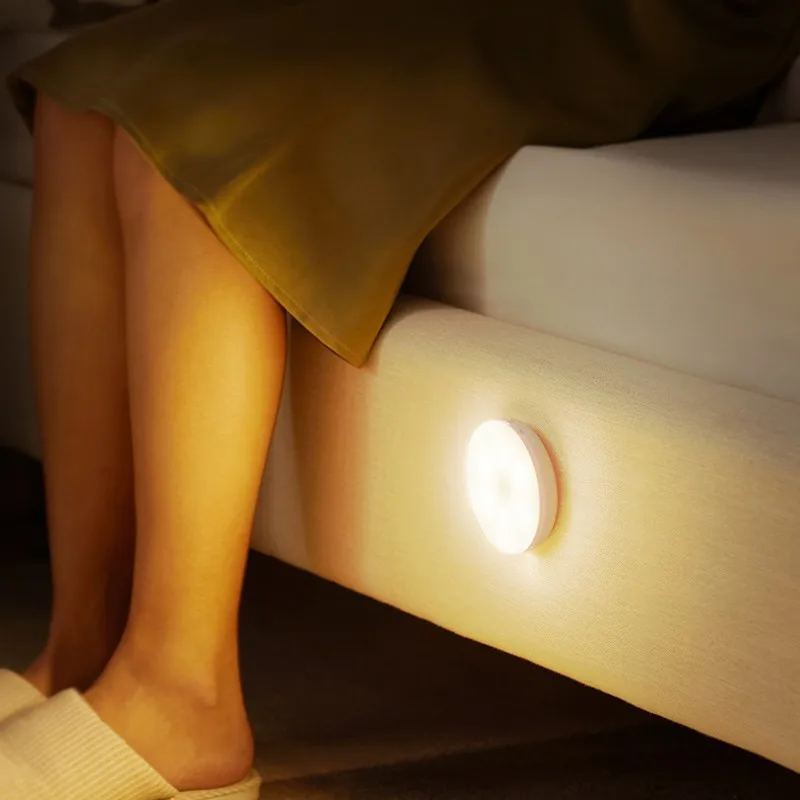 Sensor Inalámbrico LED Luz de la Noche del Dormitorio de la Lámpara USB Recargable ahorro de Energía Automático Montado en la Pared del Cuerpo de la Lámpara de la Inducción Imagen 0