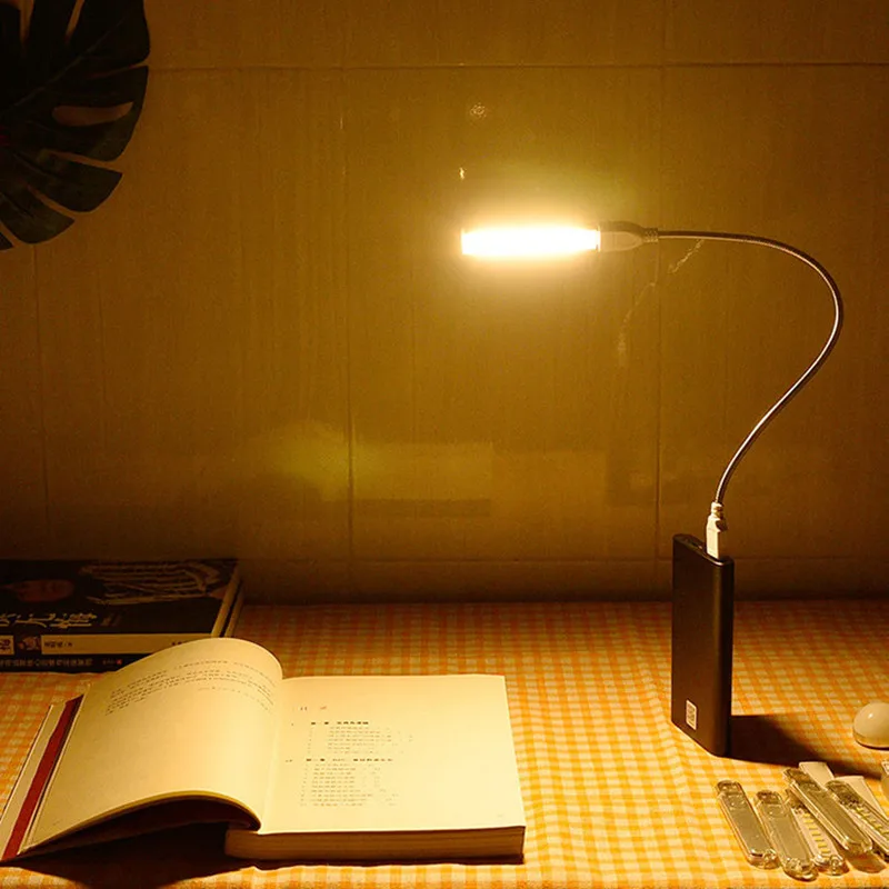 USB Luces de la Lámpara Pequeña Luz de la Noche Equipo Móvil de Carga de Energía Mini Libro de Lámparas LED de la Protección Ocular de la Lectura de la Luz LED de la Luz del Libro Imagen 0