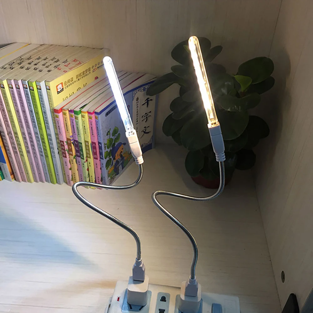 USB Luces de la Lámpara Pequeña Luz de la Noche Equipo Móvil de Carga de Energía Mini Libro de Lámparas LED de la Protección Ocular de la Lectura de la Luz LED de la Luz del Libro Imagen 3